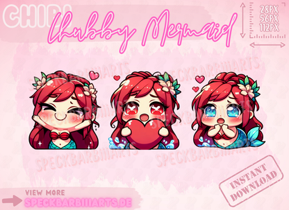 CHUBBY | Redhair Mermaid | Dead By Daylight | LOVE - Emote | Twitch, Discord, Youtube