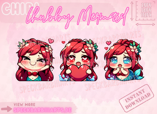 CHUBBY | Redhair Mermaid | Dead By Daylight | LOVE - Emote | Twitch, Discord, Youtube