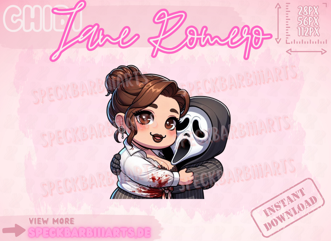 CHUBBY | Jane Romero &lt;3 Ghostface | Dead By Daylight | LOVE - Emote | Twitch, Discord, Youtube