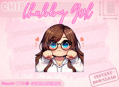 Chibi Chubby Girl | Hoodie, Bear | yyy - EMOTE | Twitch, Discord, Youtube