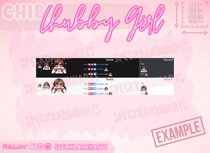 Chibi Chubby Girl | Hoodie, Bear | yyy - EMOTE | Twitch, Discord, Youtube