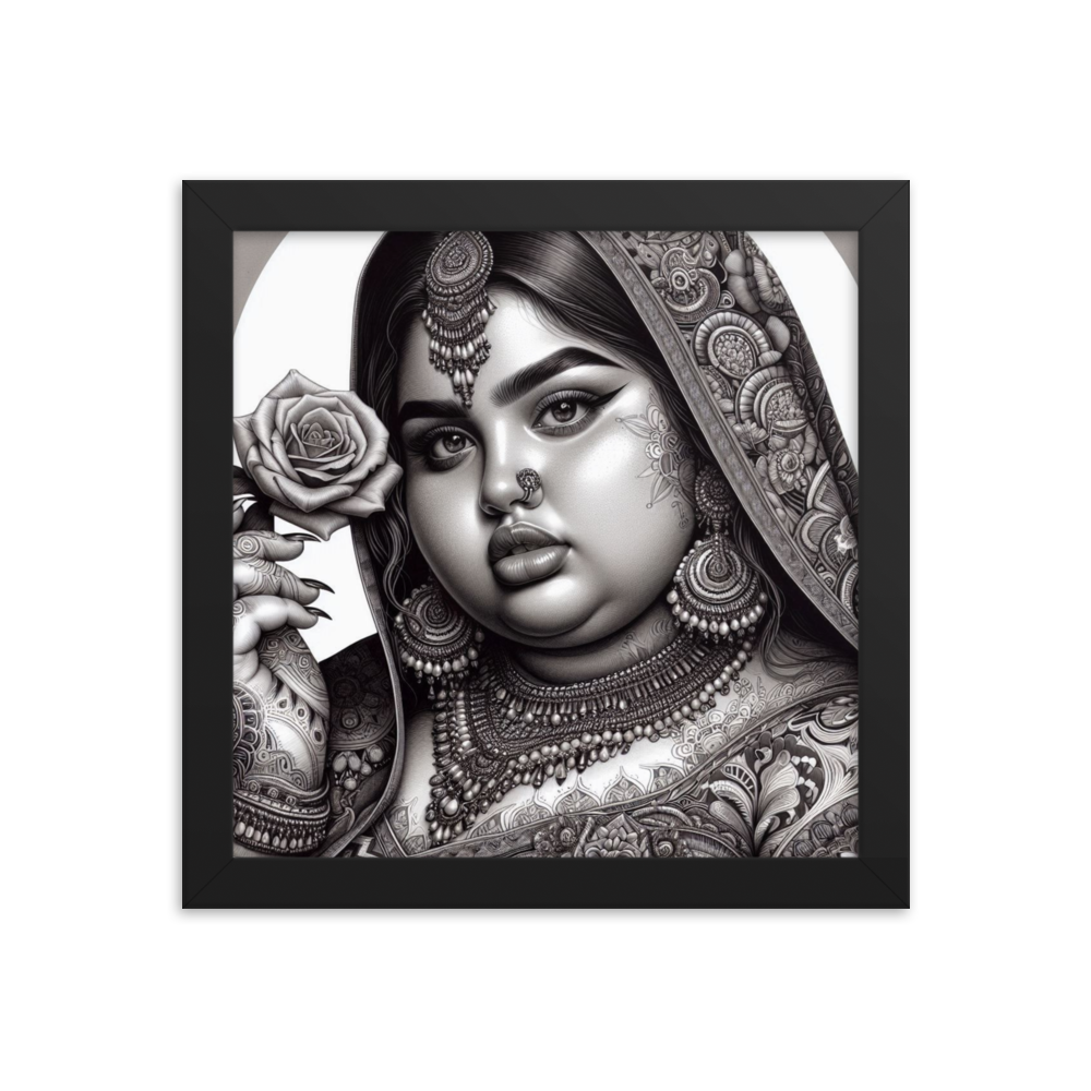 Framed Poster | Chubby | India | Woman