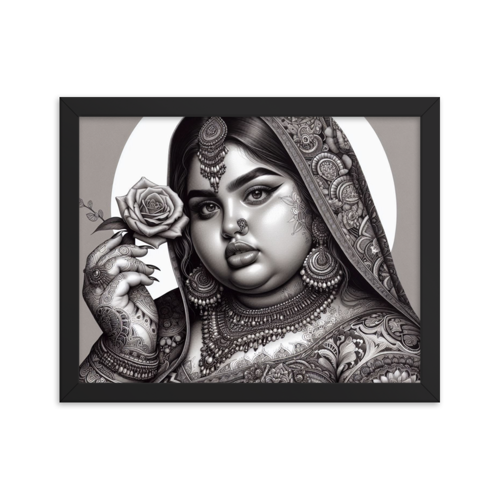 Framed Poster | Chubby | India | Woman