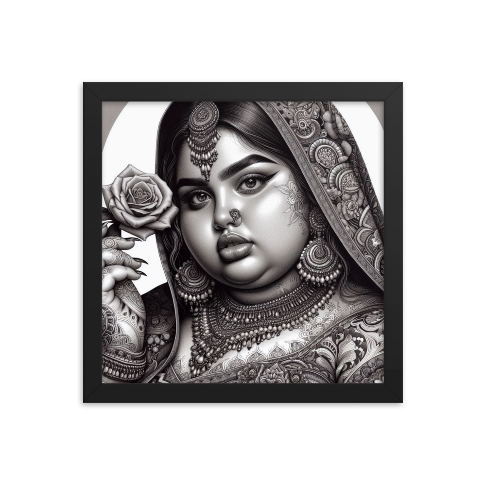 Gerahmtes Poster | Chubby | India | Woman