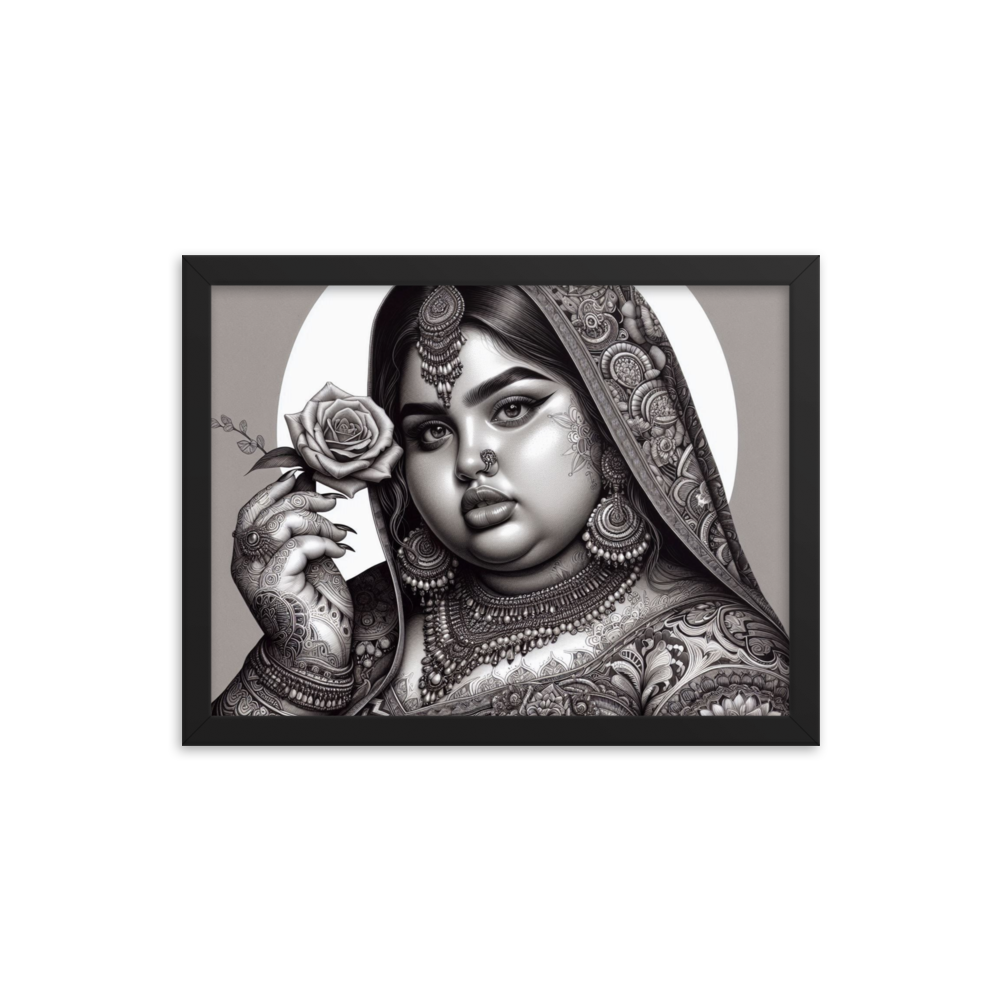 Framed Poster | Chubby | India | Woman