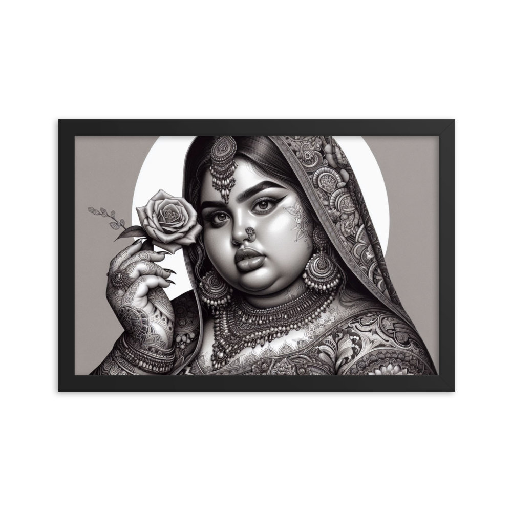 Framed Poster | Chubby | India | Woman