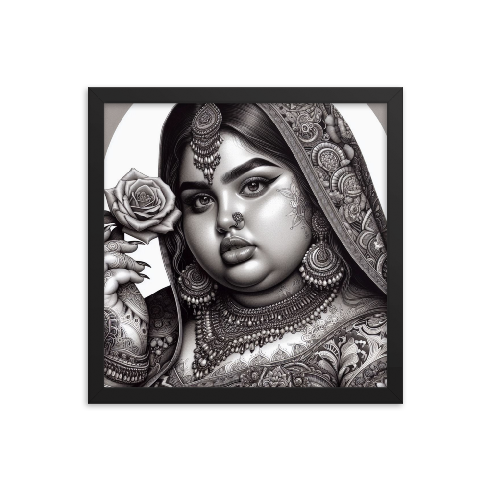 Gerahmtes Poster | Chubby | India | Woman