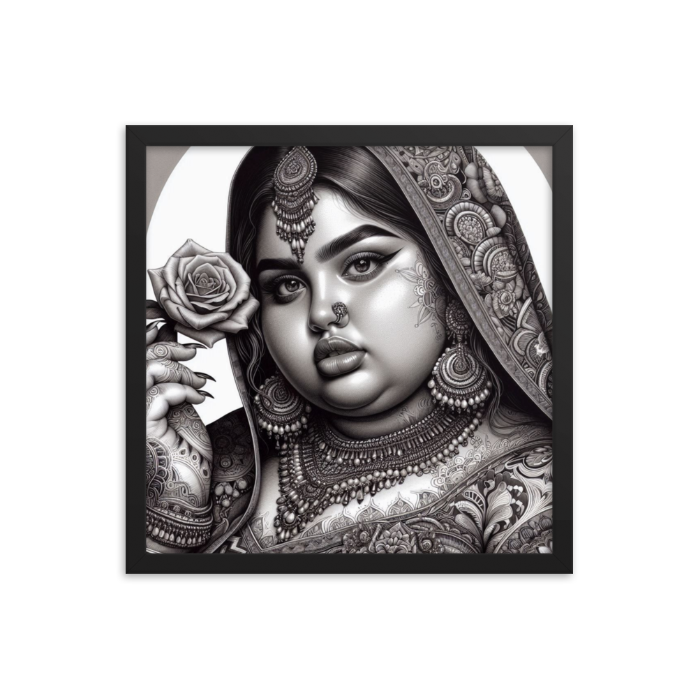 Gerahmtes Poster | Chubby | India | Woman