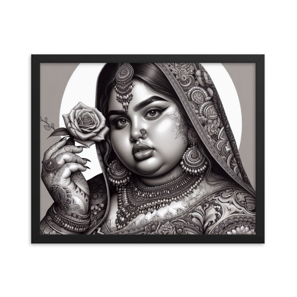 Gerahmtes Poster | Chubby | India | Woman