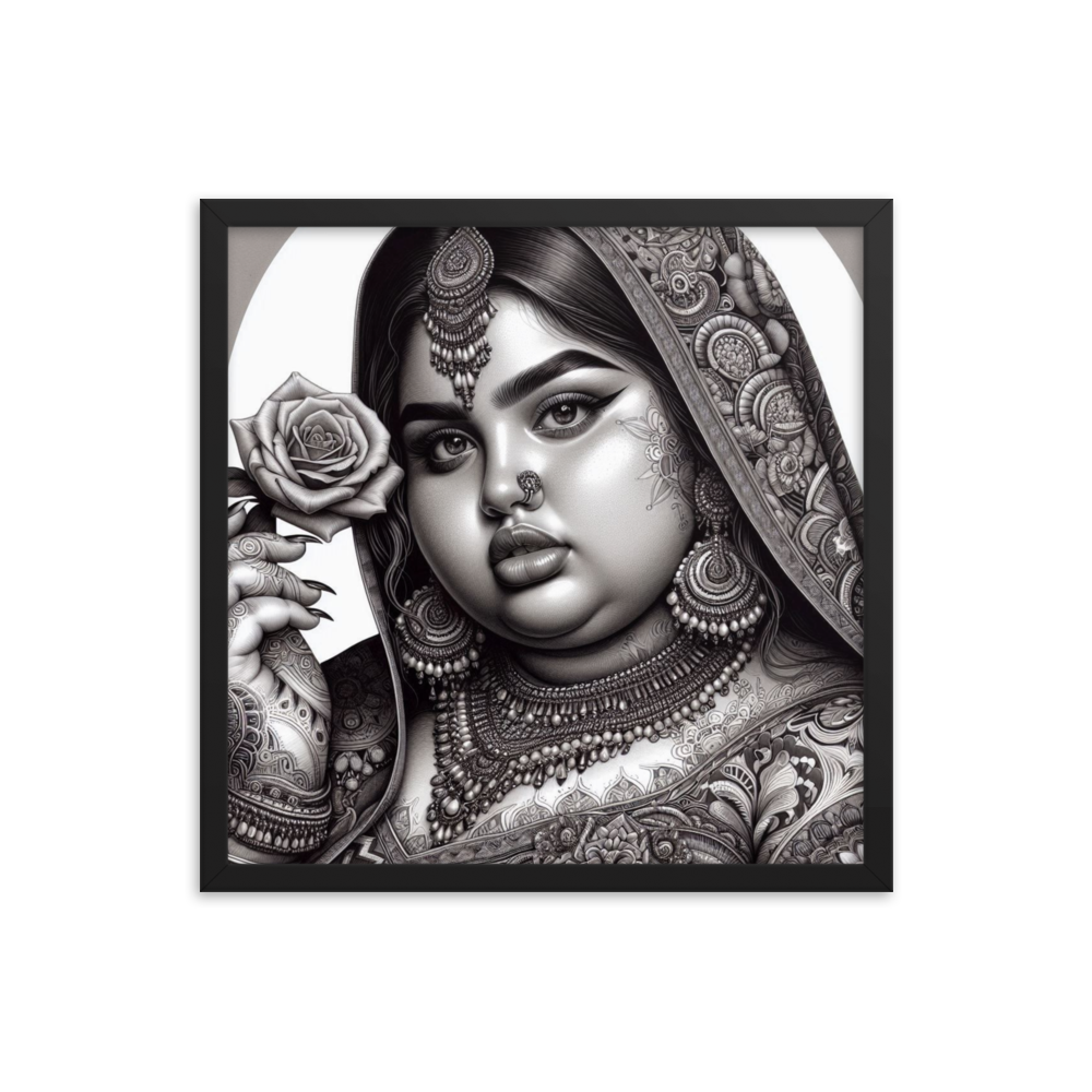 Framed Poster | Chubby | India | Woman