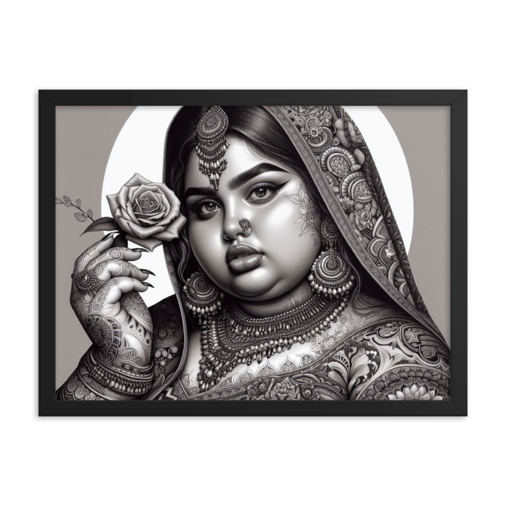 Framed Poster | Chubby | India | Woman