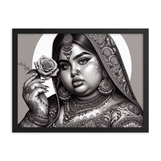 Gerahmtes Poster | Chubby | India | Woman