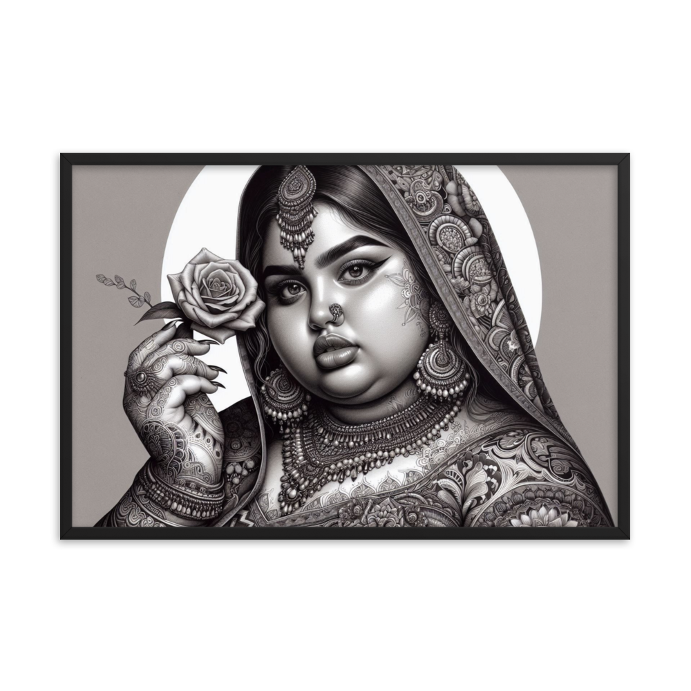 Framed Poster | Chubby | India | Woman