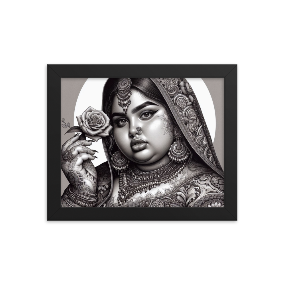 Framed Poster | Chubby | India | Woman