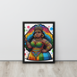 Framed Canvas | Chubby | Queen | Colorful