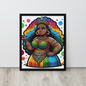 Framed Canvas | Chubby | Queen | Colorful