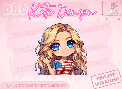 Kate Denson | Dead By Daylight | HI - EMOTE | Twitch, Discord, Youtube