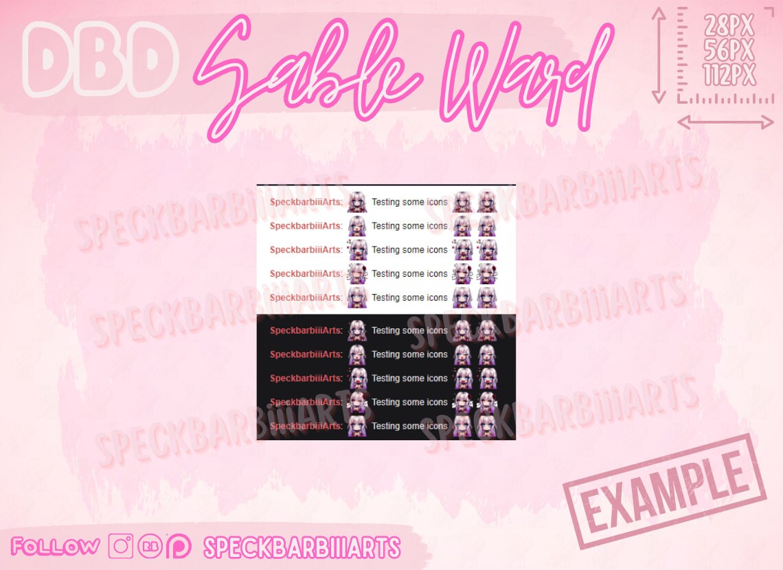 Sable Ward | 5 Emote Se - Dead By Daylight | HI-Emote | Twitch, Discord, Youtube