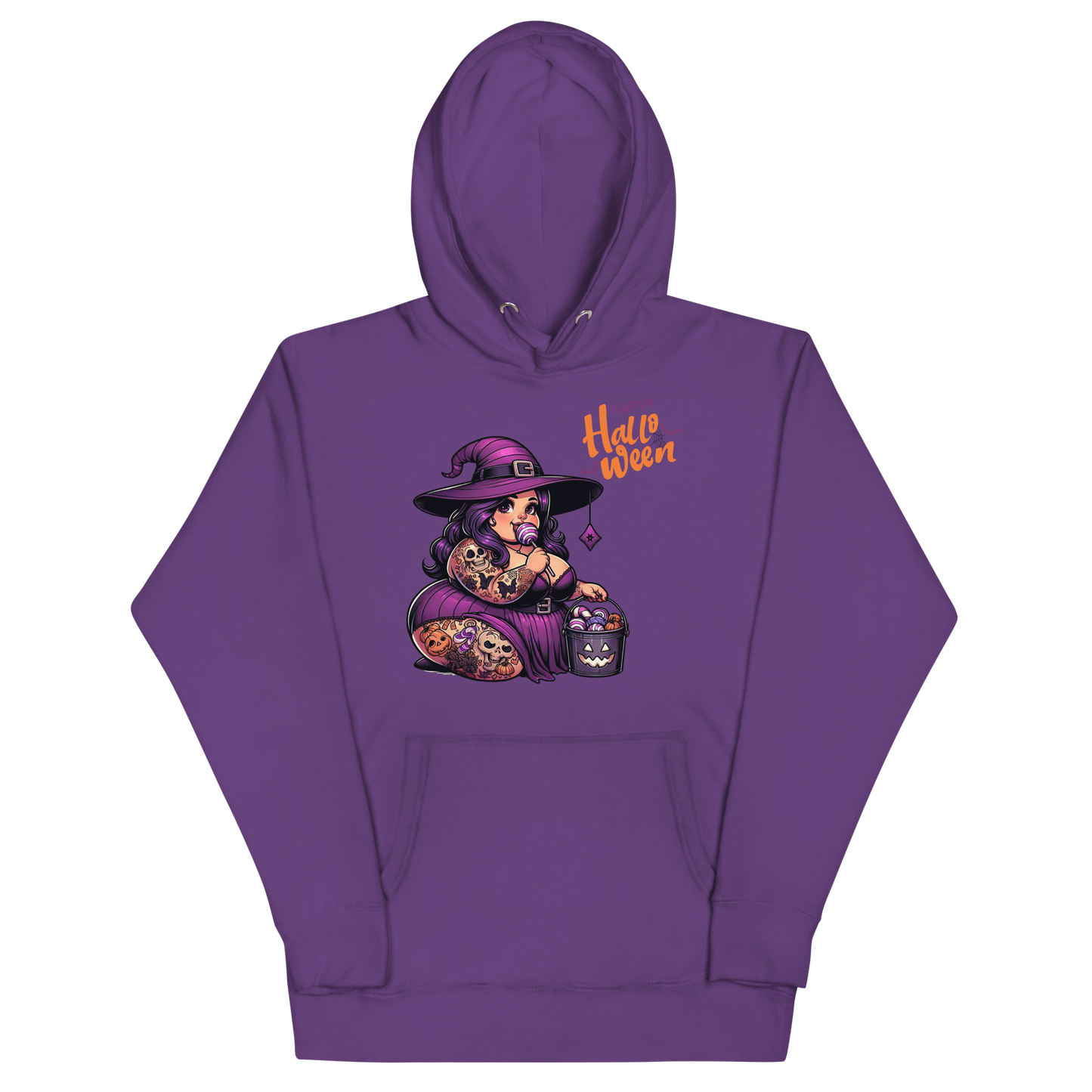 Hexe | Halloween | Cat | Chubby | Chibi | Plussize | Kürbis | Trick or Treat | Hoodie | Spooky