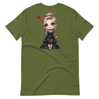 Unisex-T-Shirt |  Lady Dia - Rote Lippen soll man küssen